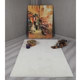Dekoratif Tavşan Tüyü Ultra Yumuşak Peluş Kaymaz Halı Yolluk Krem 100 x 200