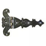 Dekoratif, Tek Kuyruklu Menteşe - 69X102 Mm, Büyük, Antik, 1 Adet