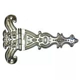 Dekoratif, Tek Kuyruklu Menteşe - 69X102 Mm, Büyük, Nikel, 100 Adet