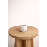 Dekoratif Tekli Mumluk – Minimal Modern 3D Baskı Mumluk (Beyaz) 000006