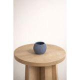 Dekoratif Tekli Mumluk – Minimal Modern 3D Baskı Mumluk (Gri) 000006
