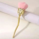 Dekoratif Tırnak Toz Fırçası Gül Gold