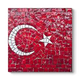 Dekoratif Türk Bayrağı Tablosu 100 x 100