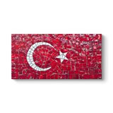 Dekoratif Türk Bayrağı Tablosu 100 x 50