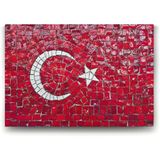 Dekoratif Türk Bayrağı Tablosu - 140x100cm