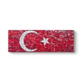 Dekoratif Türk Bayrağı Tablosu 90 x 30