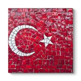 Dekoratif Türk Bayrağı Tablosu 90 x 90