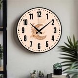 Dekoratif Türkçe Rakamlı Uv Baskılı Duvar Saati Sessiz Akar Mekanizma 40cm Metal Akrep Yelkovan Pembe