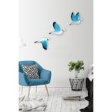 Dekoratif Üçlü Güvercin Duvar Süsü Üçlü Kuş Ev Dekoru (479811067)
