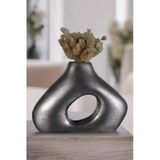 Dekoratif Vazo El Yapımı Gümüş Eskitme Renk Model 49