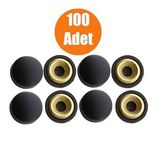 Dekoratif Vida Kapağı Kapatıcı 20 Mm Mat Siyah Vida Tapası Tıpası ( 100 Adet)