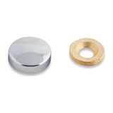 Dekoratif Vida Kapağı Parlak Krom 20mm - 10 Adet 15 MM