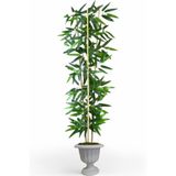 Dekoratif Yapay Yapraklı 3 Gövde Bambu Ağacı 140 cm Bambu nergiz saksı svm.1264