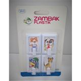 Dekoratif Yapışkanlı Askı, Banyo Askısı 4'lü ZP-233