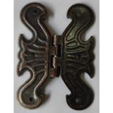 Dekoratif Yaprak Kelebek Menteşe Bakır 4 Adet 6.5 x 4.5 Cm