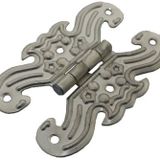 Dekoratif Yaprak Kelebek Menteşe Gümüş 4 Adet 6.5 x 4.5 Cm