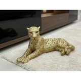 Dekoratif Yatan Leopar Kaplan Kedi Biblo