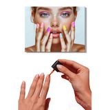 Dekoratif Yatay Kanvas Tablo Tekli Kuaför Güzellik Salonu Makyaj Nail Art 1510