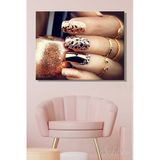 Dekoratif Yatay Kanvas Tablo Tekli Kuaför Güzellik Salonu Makyaj Nail Art Manikür 1067