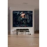 Dekoratif Yatay Kanvas Tablo Tekli Spor Salonu Fitness Eğitimi Halter Egzersizi Atletik Erkek 2174