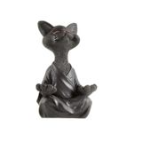 Dekoratif Yoga Yapan Kedi Biblo Meditasyon Kedi Heykeli Ev Dekoru
