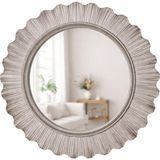 Dekoratif Yuvarlak Duvar Aynası 45 cm – Modern Ince Çerçeveli Ayna, Salon Antre Banyo Için ( - Çok Renkli - Genel
