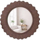 Dekoratif Yuvarlak Duvar Aynası 45 cm – Modern Ince Çerçeveli Ayna, Salon Antre Banyo Için ( - Çok Renkli