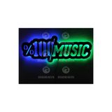 dekoraven 100Music Led Işıklı Tablo mavi-yeşil