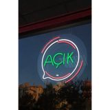 Dekoraven Açık Neon Led Dekoratif Duvar Yazısı Tabelası Aydınlatması Gece Lambası