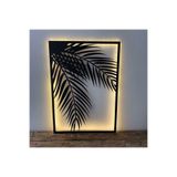 dekoraven Ağaç Siluetli Dekoratif Led Işıklı Ahşap Tablo 55x35 cm, agacsıluetlı1