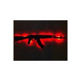dekoraven Ak-47 Ledli Duvar Süsü MDF Tablo Duvar Aksesuarı Ahşap Tablo, TYC00665638699