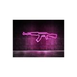 Dekoraven Ak47 Tüfek- Neon Led Dekoratif Duvar Yazısı Aydınlatması Gece Lambası, SMC-1006-004
