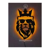 Dekoraven Aslan Led Işıklı Tablo, coolamber