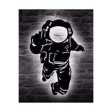 dekoraven Astronot Ledli Duvar Süsü Mdf Tablo, ltatasarım016