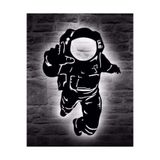 dekoraven Astronot Ledli Duvar Süsü MDF Tablo, MDF1129