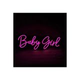 Dekoraven Baby Girl Yazılı Neon Led Turuncu