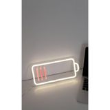 dekoraven Batarya Neon Led Tablo 20x40 cm Renkli Dekoratif Duvar Aydınlatması, batarya1