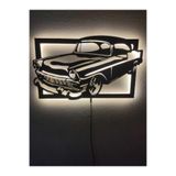 dekoraven Belair Araba Led Işıklı Ahşap Tablo 55x40 cm, belairnew1