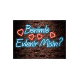 Dekoraven Benimle Evlenir Misin? Neon Led Işıklı Yazı 40 * 70 Cm, TYB0NOGE2DJR8HZU55