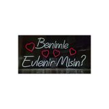 Dekoraven Benimle Evlenir Misin? Neon Led Işıklı Yazı 40 * 70 Cm, TYBK16KZ639B5J2395