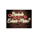 Dekoraven Benimle Evlenir Misin? Neon Led Işıklı Yazı 40 * 70 Cm, TYBR9RN1FK5EESOT95