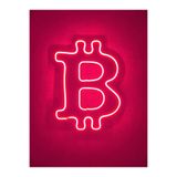 dekoraven Bitcoin Neon Tabela BTC LED Dekoratif Kripto Para Duvar Aydınlatması Kırmızı 36x27 cm, btcneon