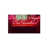 dekoraven Bu Işıltılı Hayatı Ben Seçmedim Yazı Neon Led Tabela Güzellik Merkezi Kuaför Dekor(80x40cm) buhayat1