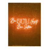 dekoraven Bu Işıltılı Hayatı Ben Seçtim Yazılı Neon Led Aydınlatma Tabela Güzellik Merkezi Dekorasyon 80x40 Cm Turuncu, ışıktıtek