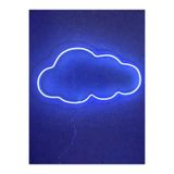 dekoraven Bulut Neon Led Neon Tabela Neon Gece Lambası Çocuk Odası Dekorasyonu 60x40cm Mavi, bulutnew1