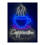 dekoraven Cappuccino Kafe Kahve Neon Led Tabela, cappicion