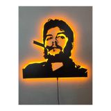 dekoraven Che Guevara Led Işıklı Ahşap Tablo, CheGuevara1