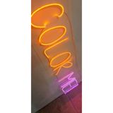 Dekoraven Color Me! Neon Led Tabela Dekoratif Aydınlatma Turuncu-Pembe