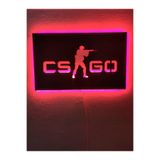 dekoraven Csgo Led Işıklı Ahşap Tablo 55x40 cm, TYC00255253509