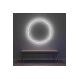 dekoraven Daire Yuvarlak Neon Tabela Beyaz Dekoratif Aydınlatma ve Gece Lambası 50x50 cm, daire2